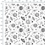 Tissu - Tissu Espace Doodle