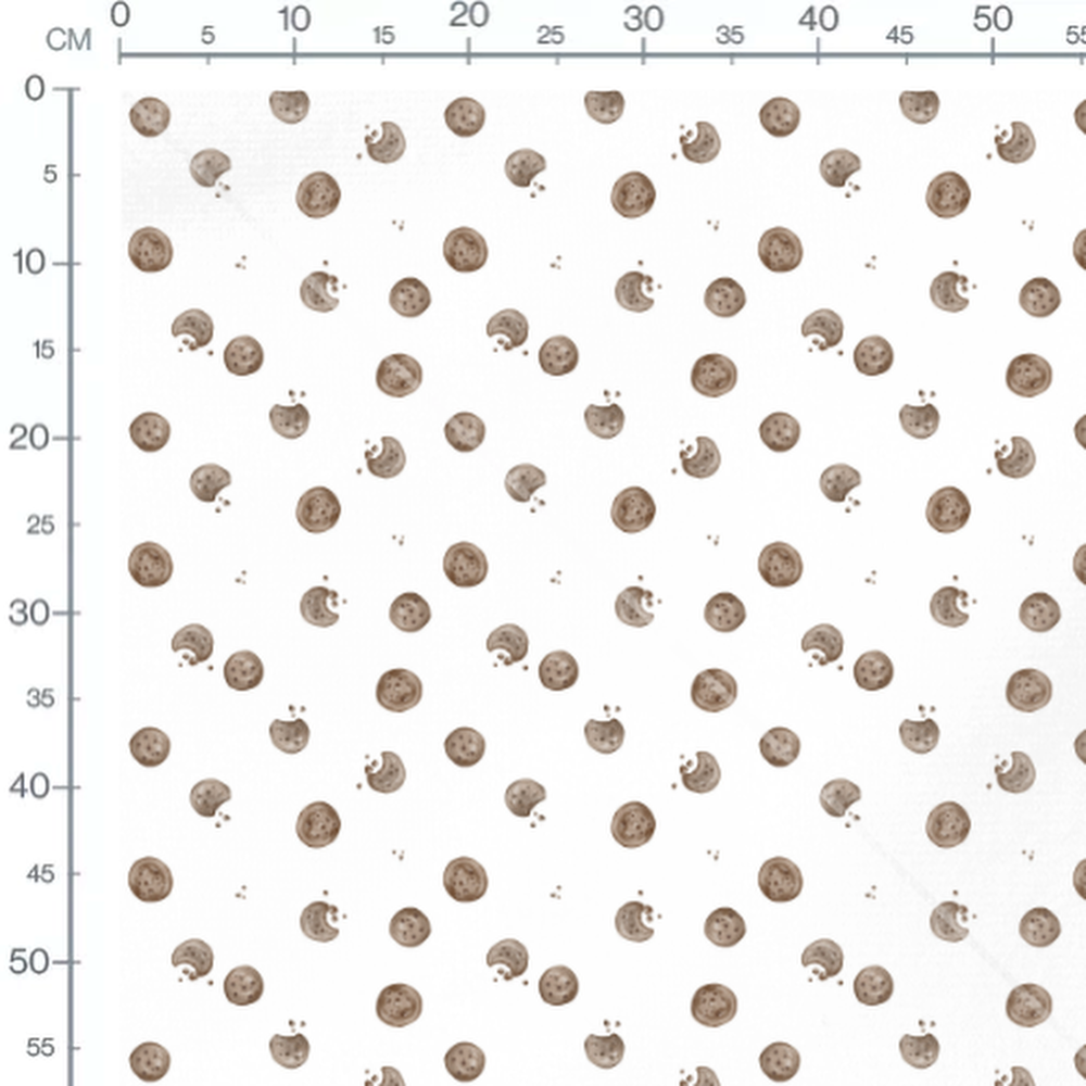Tissu - Biscuits croqués marron clair