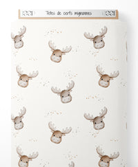 Tissu - Têtes de cerfs mignonnes