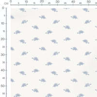 Tissu - Petits dinosaures bleus