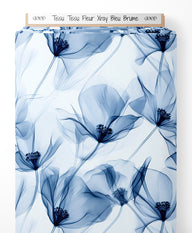 Tissu - Tissu Fleur Xray Bleu Brume