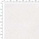 Tissu - Points marron sur blanc