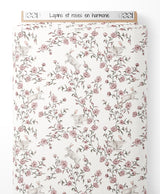 Tissu - Lapins et roses en harmonie