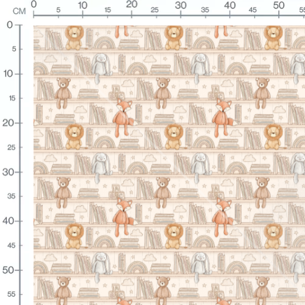Tissu - Tissu Bibliotheque Peluches