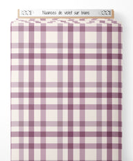 Tissu - Nuances de violet sur blanc