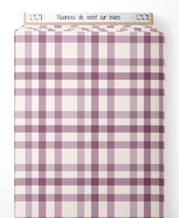 Tissu - Nuances de violet sur blanc