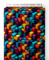 Tissu - Blocs Colorés Futuristes