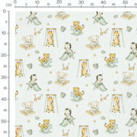 Tissu - Animaux jouant au parc