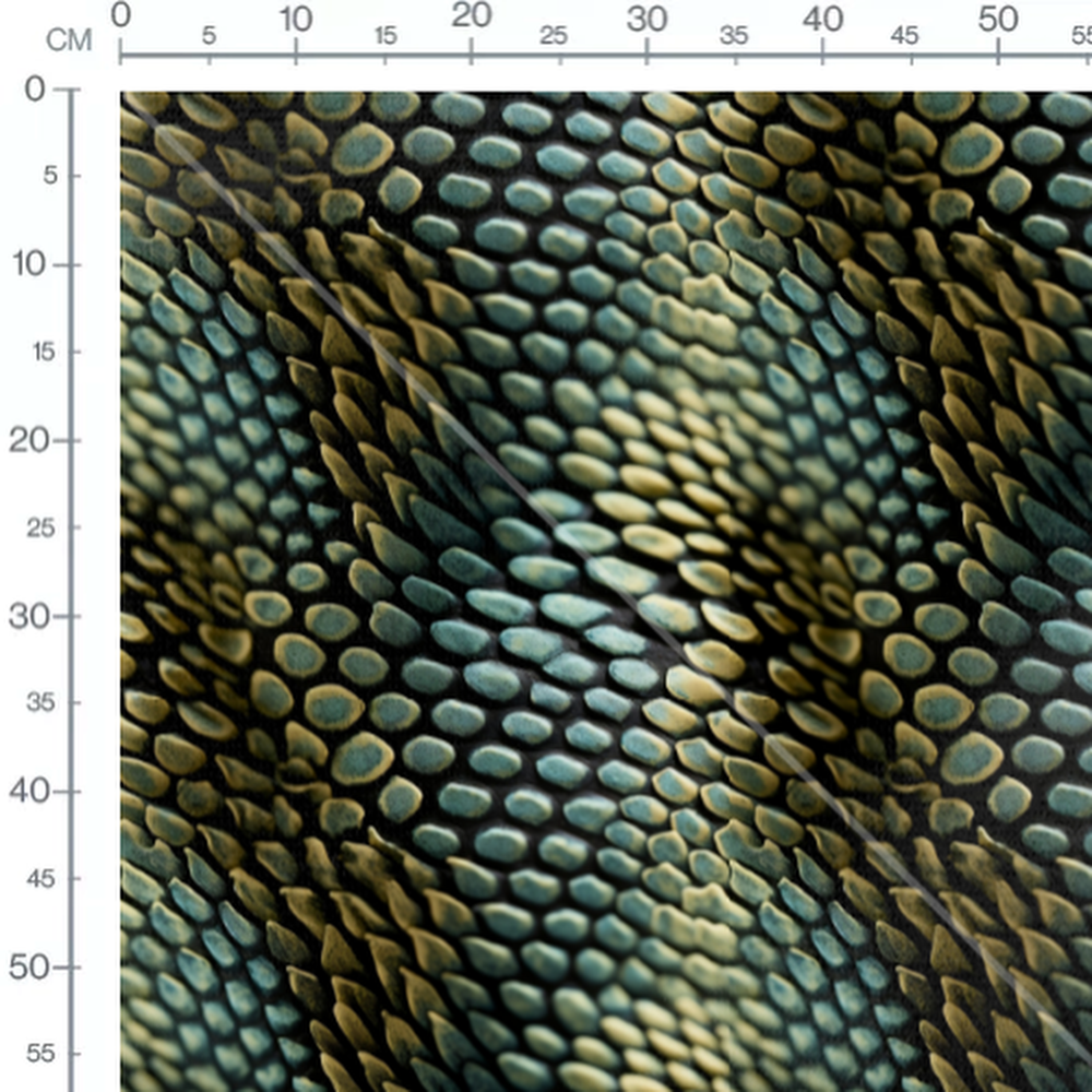 Tissu - lezard turquoise