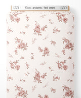 Tissu - Roses anciennes sur fond crème