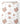 Tissu - Bouquets roses et baies rouges
