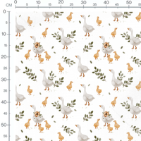Tissu - Oies et canetons aquarelle