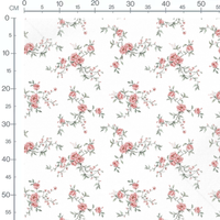 Tissu - Branches et bourgeons roses