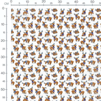 Tissu - Rennes avec écharpes colorées