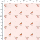 Tissu - Fleurs roses sur fond rose 3