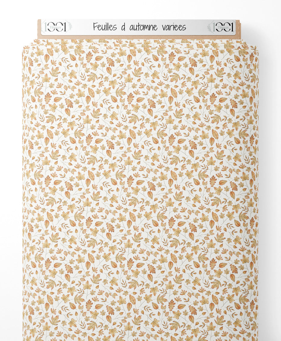 Tissu - Feuilles d'automne variées