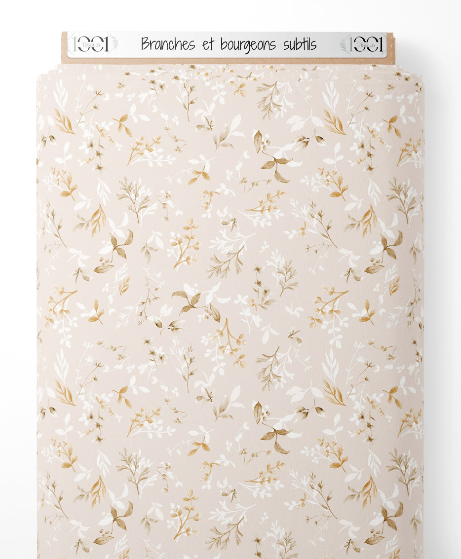 Tissu - Branches et bourgeons subtils