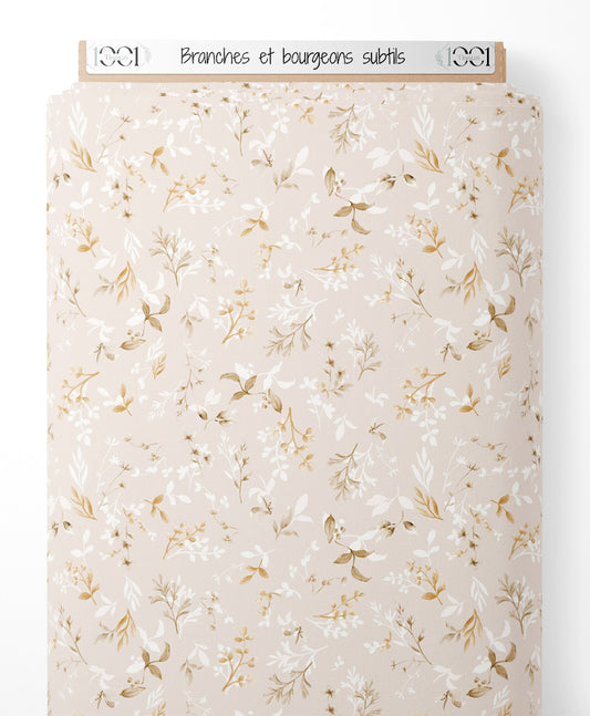 Tissu - Branches et bourgeons subtils