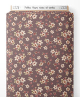 Tissu - Petites fleurs roses et vertes