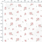 Tissu - Roses délicates et vertes