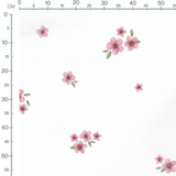Tissu - Fleurs roses et feuilles vertes 8