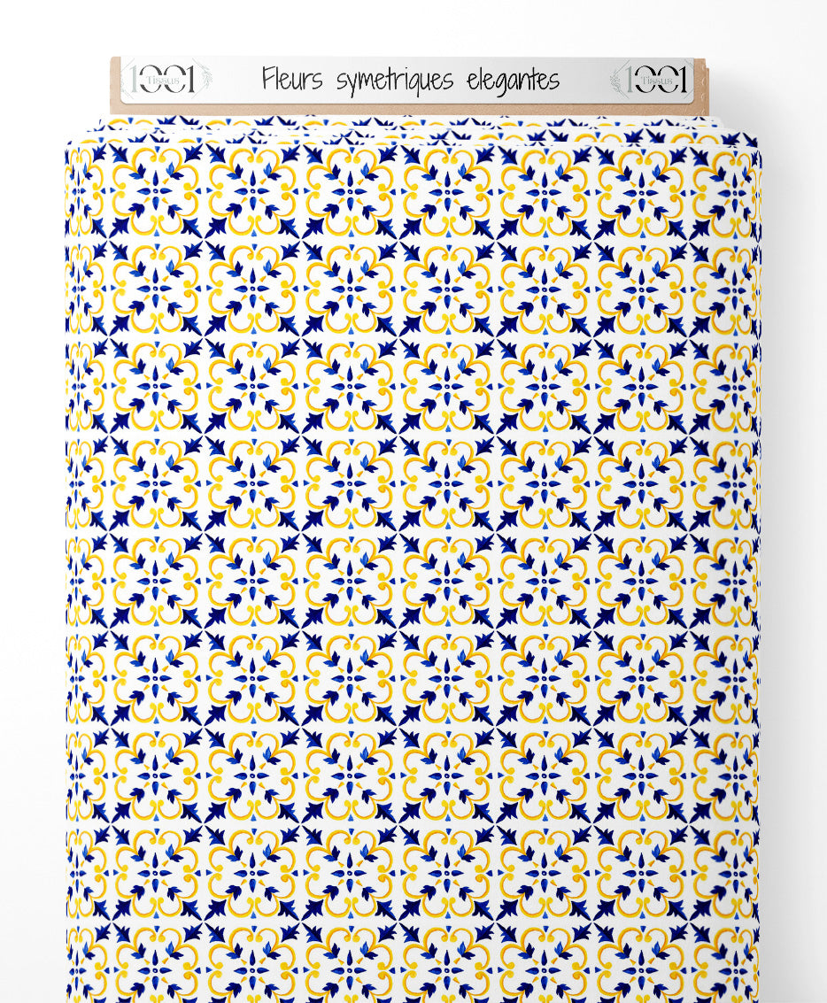 Tissu - Fleurs symétriques élégantes