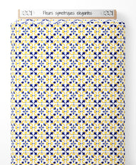 Tissu - Fleurs symétriques élégantes