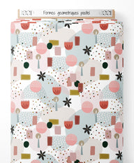 Tissu - Formes géométriques pastel
