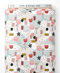 Tissu - Formes géométriques pastel