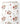 Tissu - Fleurs roses et blanches variées