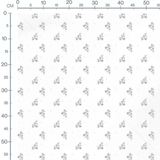 Tissu - Fleurs bleues et points gris