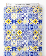 Tissu - Carreaux floraux vibrants