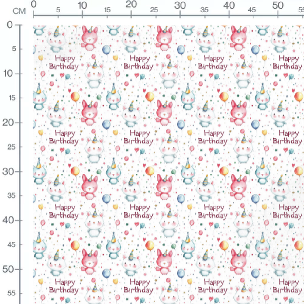 Tissu - Tissu Lapin Anniversaire