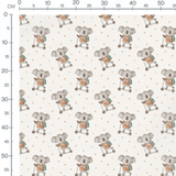 Tissu - Koalas ludiques et multicolores