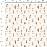 Tissu - Glaces pastel et joyeuses