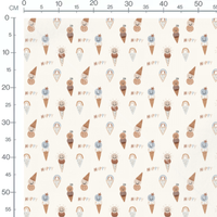 Tissu - Glaces pastel et joyeuses