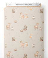 Tissu - Animaux de la forêt pastel