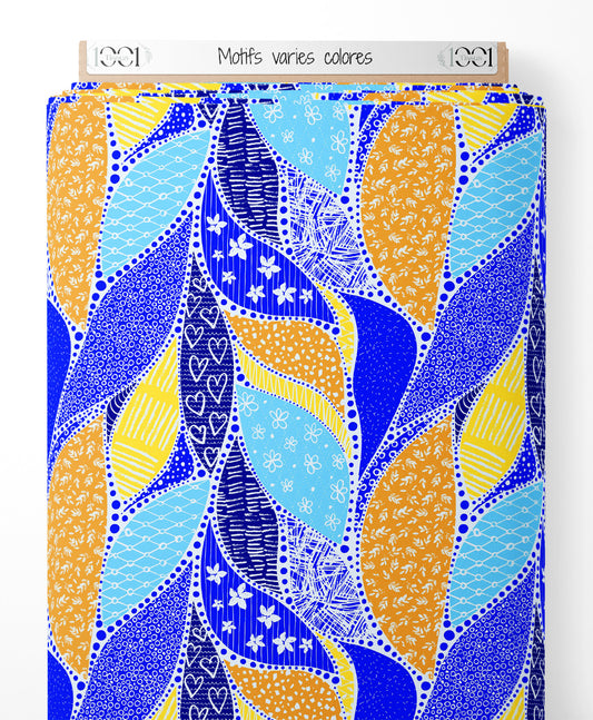 Tissu - Motifs variés colorés