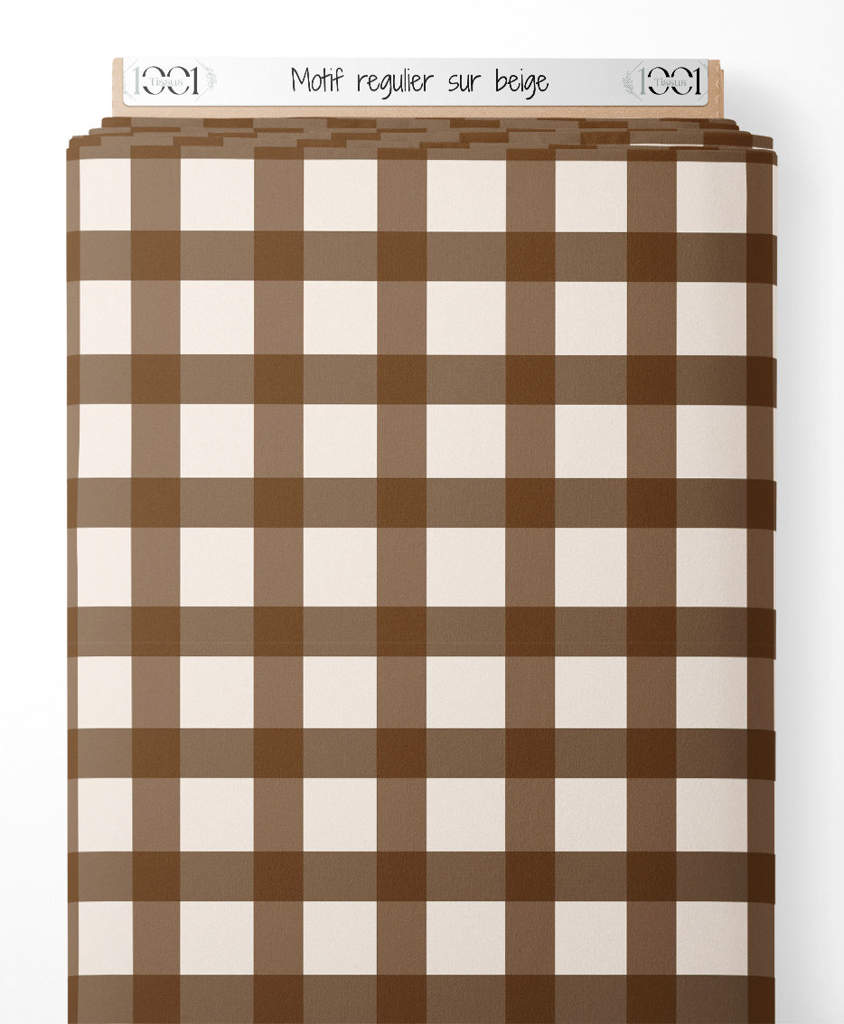 Tissu - Motif régulier sur beige