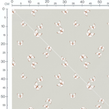 Tissu - Papillons blancs marron gris