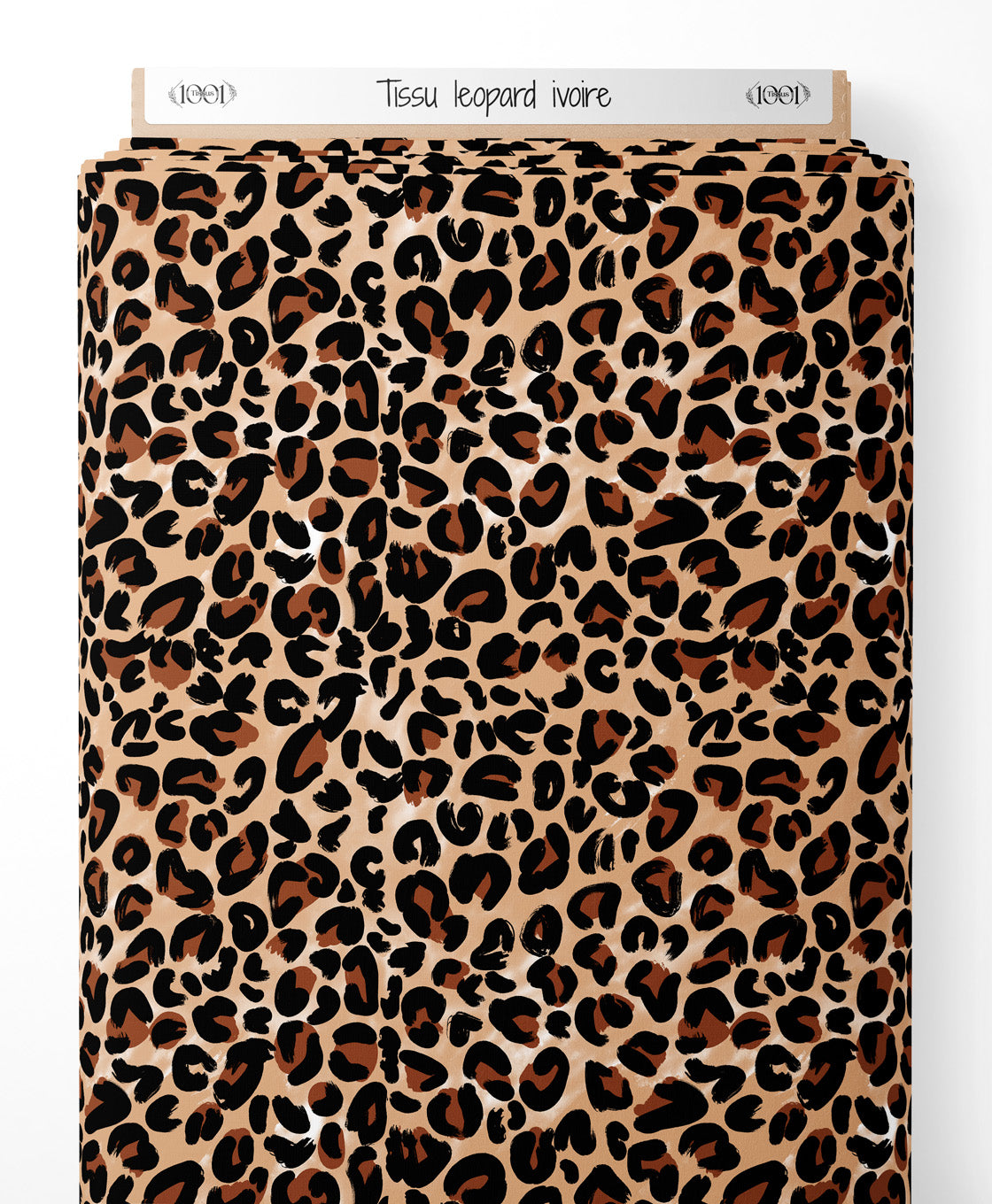 Tissu - leopard ivoire