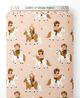 Tissu - Cavaliers et chevaux mignons