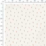 Tissu - Carottes sur fond blanc