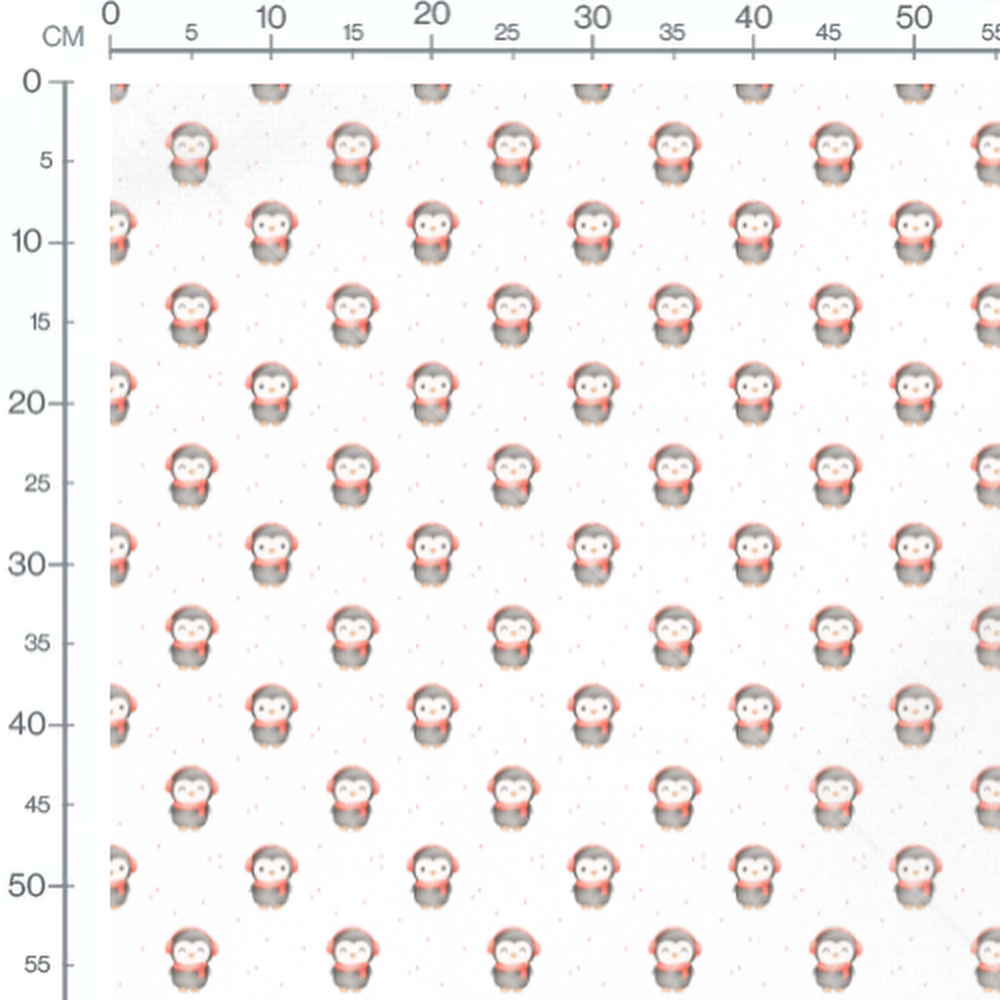 Tissu - Pingouins festifs en écharpes