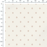 Tissu - Fleurs stylisées beige et marron