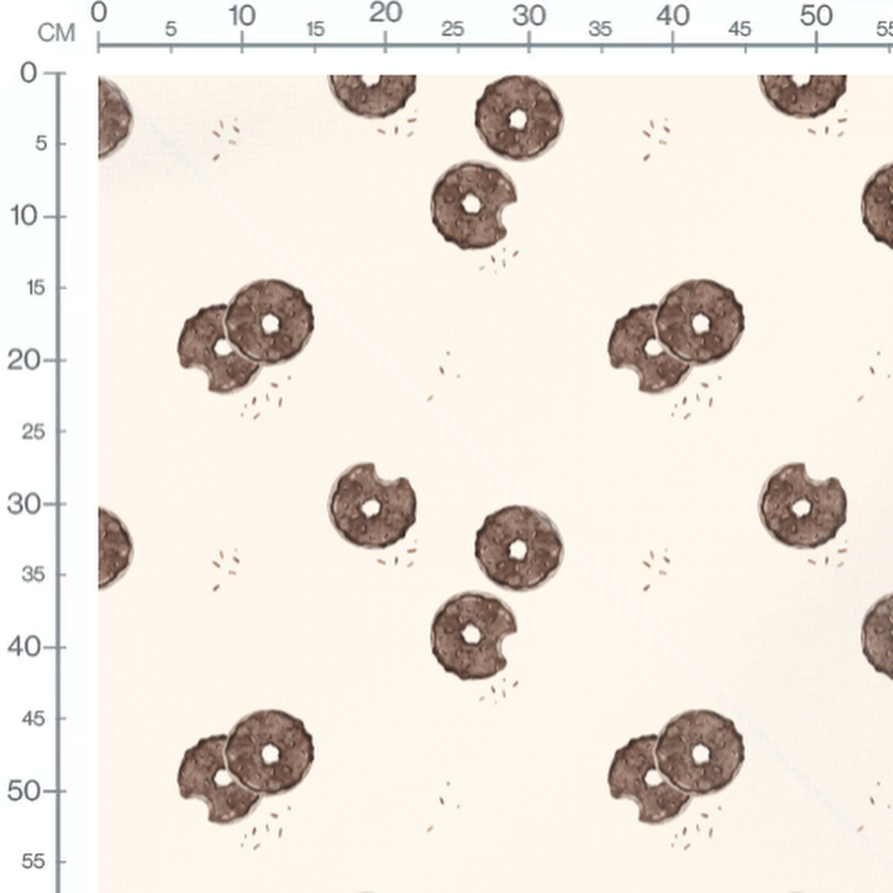 Tissu - Arbres verts et rouges
