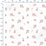 Tissu - Fleurs et ballerines roses