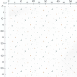 Tissu - Lunes et étoiles à quatre branches