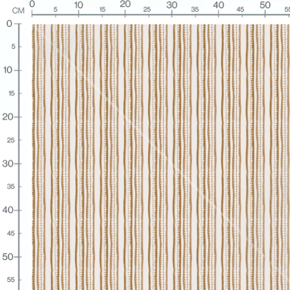 Tissu - Lignes brunes sur fond blanc