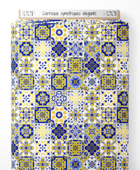 Tissu - Carreaux symétriques élégants